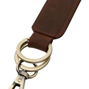 Leather Keychain Ring